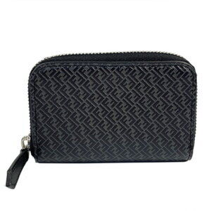 Fendi Leather Wallet Gray Black